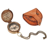 Engraved Compass with Leather Case, Religious Compass, God Compass, the Religious Gifts Compass Engraved Graduation Gift, Inspirational Gifts for for Loved one